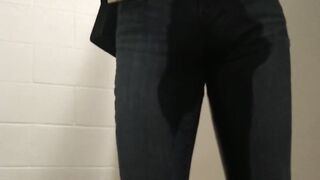 Tgirl urinates self and shoots a load in public park douche