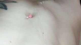 Super-fucking-hot Tranny makes her Girlcock Spunk