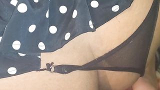 I tuck and eliminate the butt-plug opening up the donk of a Latina t-girl before wedging my huge spear into