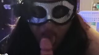 lovely trans gives me a suck off and i jizz on her tongue