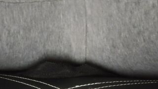 Onanism In Sweats With Hitachi On Mini Trunk And Inwards Man Cootchie, FTM Try To Splatter