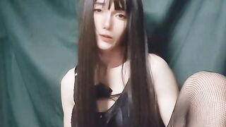 男の娘オナニ－ Chinese crossdresser taunting2