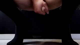 young naughty crossdresser flashes her caboose and acts like a superslut on camera