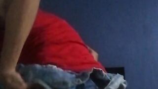 Rock hard Ass-plug Plunged faux-cock two