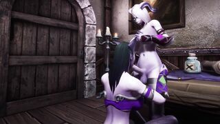 Draenei Futa Dickgirl Gets a Bj by a Dickgirl - Warcraft Porno Parody