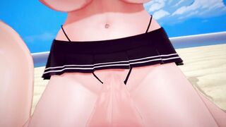 Futa Uzaki chan and Futa Tsuki Uzaki at beach - Masculine taker POINT OF VIEW