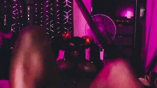 Pretty Black Transgender princess Masturbates her nine inch MANMEAT for Halloween