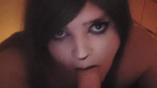 Halloween sissy Cd whore deep-throats pink cigar. gulps fat fountain of jizm. Jade Storm