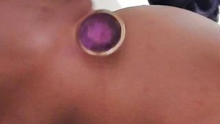 Golden anal plug
