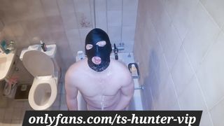 shemale big cock gives golden shower for the guy