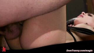 Bound shemale slave anal fucked and punished