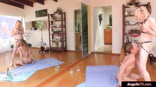 Tgirl Claire Gemini anal fits huge dildo