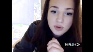 Cute tranny amateur shows her sexy body