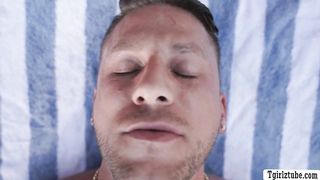 Hot and gorgeous Tgirl lifeguard gets barebacked