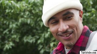 Trans Camper gets analed by friend inside the tent