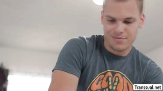 My hot TS friend let me massage and fuck her ass