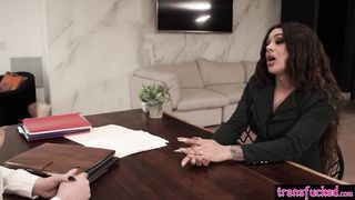 Lauren Phillips getting fucked by tranny