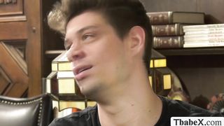 Sick patient bareback fucks his TS psychologist