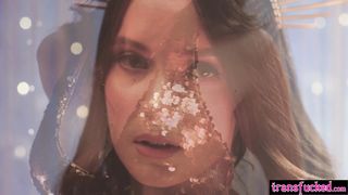 Glamorous teen getting fucked by tranny