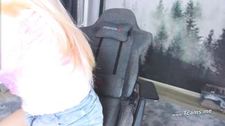 Sexy Trans Slut Faps Her Tiny Cock On Chair