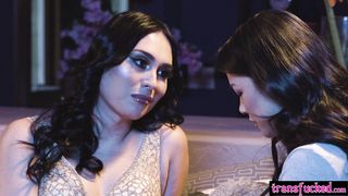 Looking at stars while fucking shemale