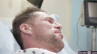 Trans nurse Gracie Jane helps with boner