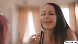 MILF Mckenzie Lee fucked by TS friend Casey Kisses