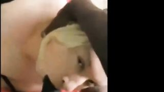 Blonde sissy takes bbc