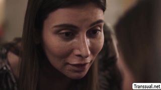 Shemale stepmom catches stepdaughter masturbating