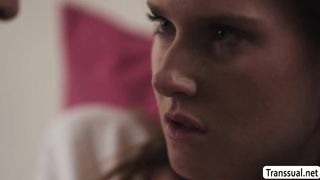 Shemale stepmom catches stepdaughter masturbating