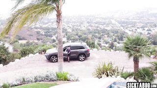 Guy stuck his cock in busty shemales ass