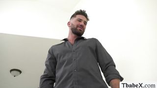 Chris Damned cuddles and fucks TS babysitters ass