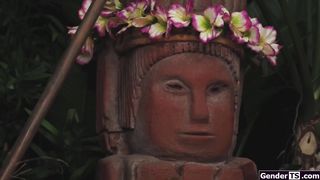 Anal is mandatory here on shemale island