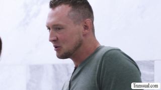 Nasty shemale suck and ride stepbrothers bigcock