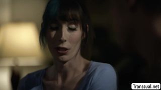 MILF TS stepmom suck and ride stepsons big dick