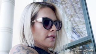 Ginormous boobs t-model in underwear penalizes boyfriend