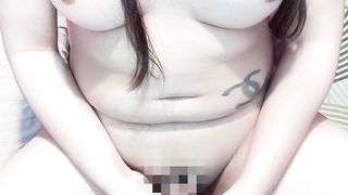 貞操観念を装着する過程でカテーテルを挿入したビッチがあまりの気持ち良さに絶頂を迎えた