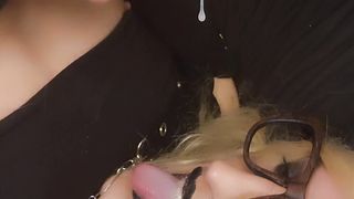 This Pitiful Mega-bitch Likes Can NOT Stop Jizzing & Slurping It After!