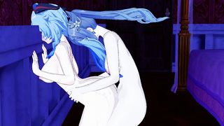 Genshin Influence : Hermaphroditism Keqing x Ganyu [ Yuri Anime porn ]