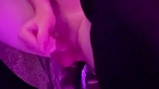 Sissy Tears up Herself with 12” Fuck stick Bang Machine and Sissygasms All Over Herself with Her Gutless Clitty