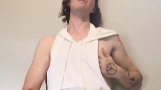 Faux-cock Wedged Trans Damsel Despairingly Attempts to Jerk