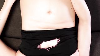 Catboy slurps his pipe milk! Self jizz in jaws