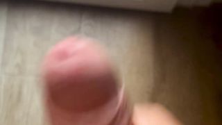 WAKING UP IN THE MORNING WITH A GIGANTIC JIZZ FLOW ALL OVER THE GLASS DOOR