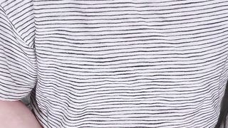 Small tgirl in rosy panties plays with her love button and ass-plug thru her cut-offs - Kendra Hotty