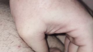 MTF Tranny shoves her shaft back inwards her bod so she can finger herself