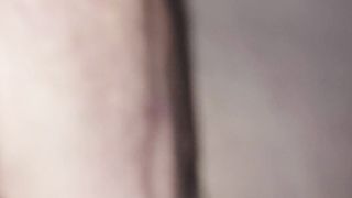 MTF Tranny shoves her shaft back inwards her bod so she can finger herself