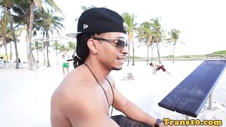 Black tgirl pulverized in her muscled culo