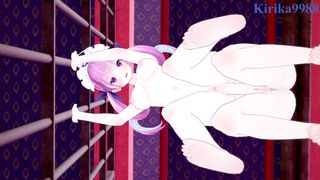 Minato Aqua and Houshou Marine have mighty hermaphroditism hookup in a secret guest room. - Hololive VTuber Manga porn