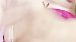 Super-steamy trans with glorious mammories draining until she spunks