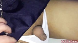 She-male Emmy Gives Oral And Booty Poked Without a condom